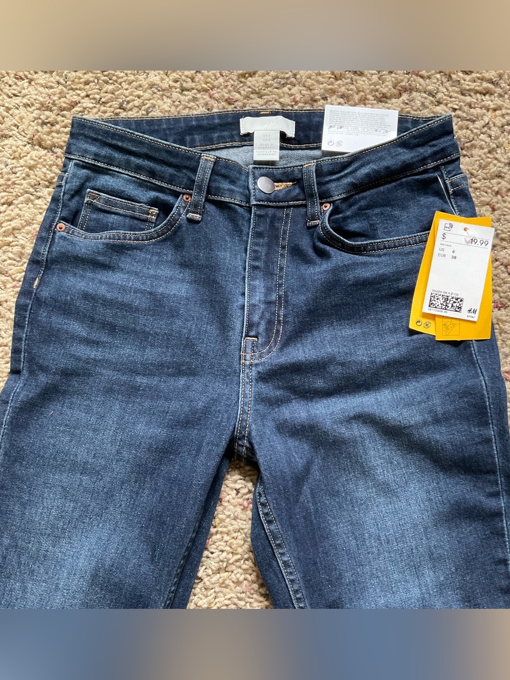 H&M NWT Skinny Jeans Size 6 W26 L29 Mid Rise Classic Everyday Casual  Denim Chic